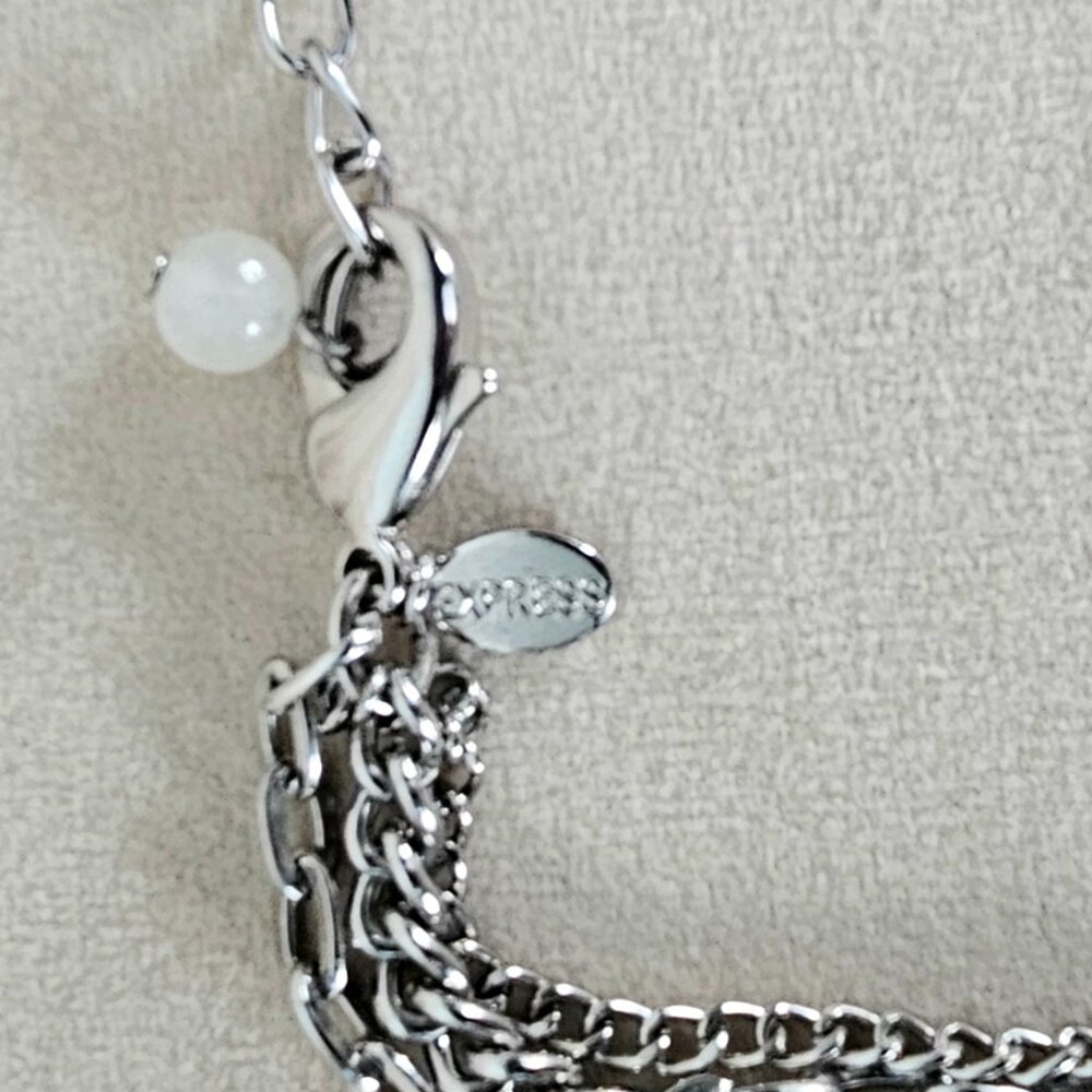 Express Multi-Strand Geometric Statement Necklace… - image 8